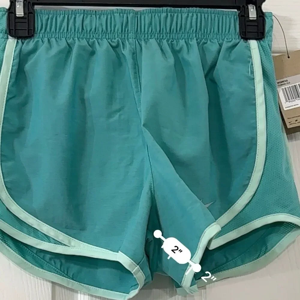 Nike Women’s Tiempo Running Shorts W/Liner  sz XS CU8890-313 Blue Green Teal